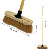 10 Sweeping Brush Indoor Soft Broom with Wooden Handle Coco Bristles Indoor Floor Broom with Durable Support Bracket Cleaning Brush for Easy Swiping Dust And Wisp Floors (PACK OF 1) view 2