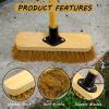 10 Sweeping Brush Indoor Soft Broom with Wooden Handle Coco Bristles Indoor Floor Broom with Durable Support Bracket Cleaning Brush for Easy Swiping Dust And Wisp Floors (PACK OF 1) view 3