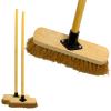 10 Sweeping Brush Indoor Soft Broom with Wooden Handle Coco Bristles Indoor Floor Broom with Durable Support Bracket Cleaning Brush for Easy Swiping Dust And Wisp Floors (PACK OF 2) view 1
