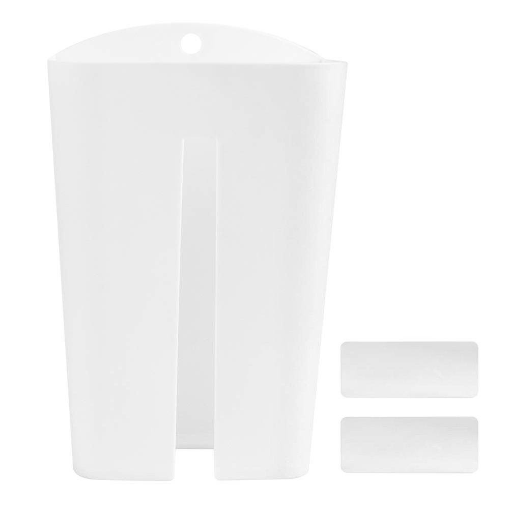 MINGZHE Wall Mounted Garbage Trash Bag Storage Holder Tissue Dispenser Container Organizer Trash Bag Dispenser Trash Bag Organizer Garbage Bag Storage Dispenser for Kitchen Decor(White)