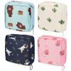 4Pcs Sanitary Napkin Storage Bag, Mini Menstrual Period Bag Period Pouch Waterproof,Tampon Organizer Pouch Tampon Pad Holder for Purse, First Period for Teen Girls School view 1