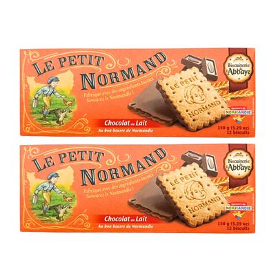 Biscuiterie De L'Abbaye Petit Normand Milk Chocolate 150g x 2