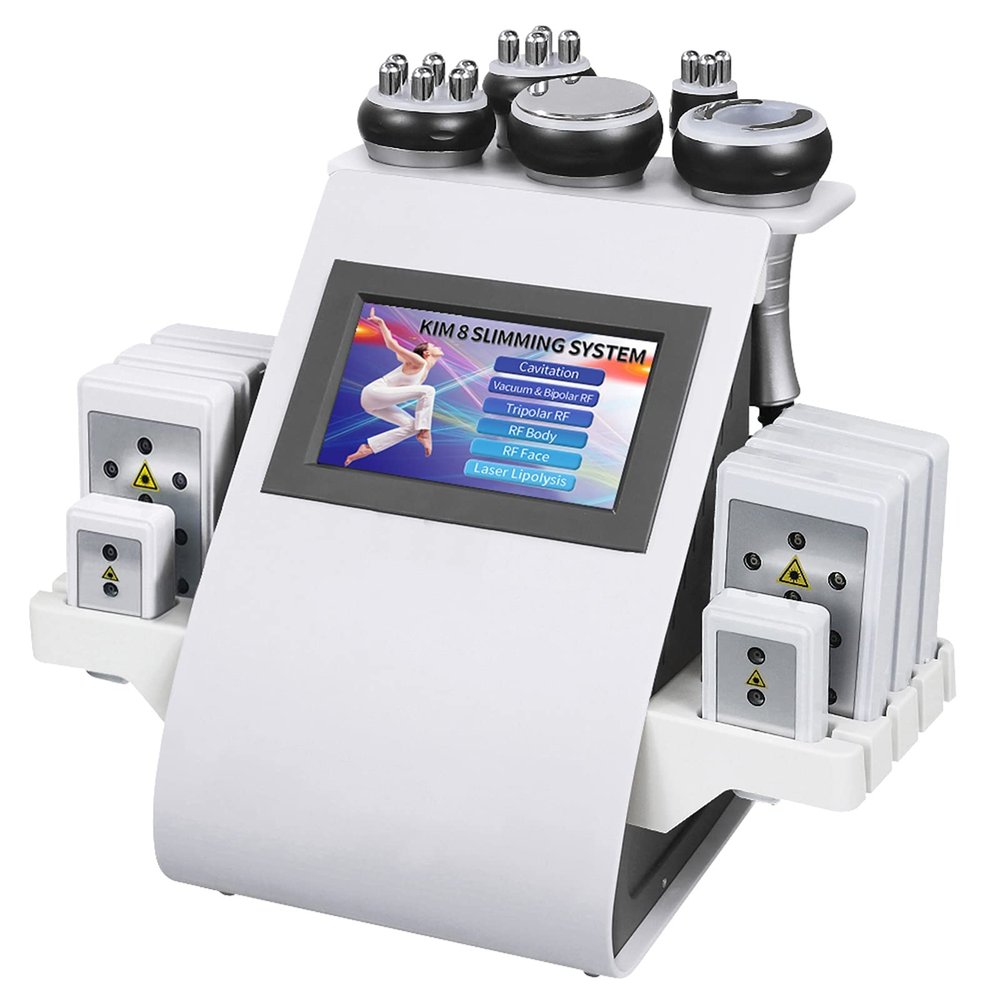 9 in 1 Beauty Machine Body Massage Machine, Professional Skin Lift Radio Frequency Massager Multipolar Vacuum Reduction Device for Arm Waist Thigh Hip Leg