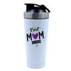 Getagift Mother's Day Gift, Best Mom Ever, 500ml Aluminium Shaker Bottle for Supplement Shakes - Easy Clean, Durable Cup. (White) view 1