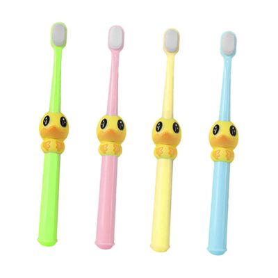 FOMIYES Childrens Soft Bristle Toothbrush 4pcs for Ages 2-10, Cartoon Kids Toothbrush Set with Gentle Cleaning Bristles, Colorful Small Head for Boys and Girls, Manual Dental Care