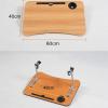 FDDBZXVDD Wheelchair Tray, Removable Wooden Wheelchair Table Universal Wheelchair Tray Table with Mobile Phone Stand and Water Cup Slot for... (Color : A) view 2