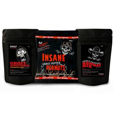 Ghost Pepper Chilli Snack Collection Peanuts, Scratchings, Bombay Mix Gift