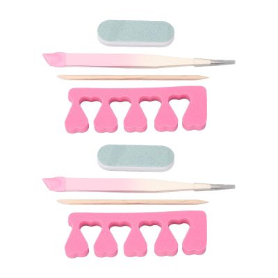 Straight Tip Nail Tweezers Straight Nail Tweezers Manicure Nipper Clipper Nail Tools Precision Nail Art Tool Set with Tweezers, Finger Separator for Easy Nail Art