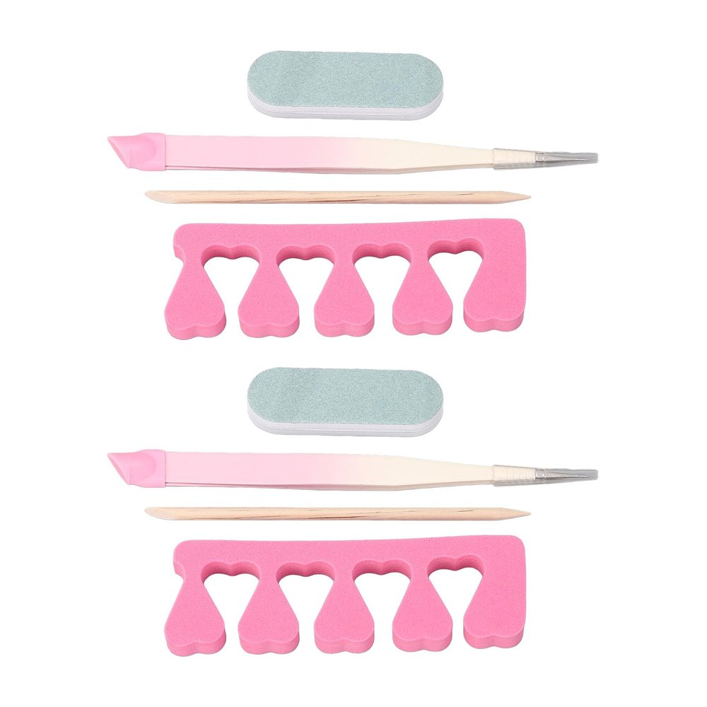 Straight Tip Nail Tweezers Straight Nail Tweezers Manicure Nipper Clipper Nail Tools Precision Nail Art Tool Set with Tweezers, Finger Separator for Easy Nail Art