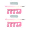 Straight Tip Nail Tweezers Straight Nail Tweezers Manicure Nipper Clipper Nail Tools Precision Nail Art Tool Set with Tweezers, Finger Separator for Easy Nail Art view 1