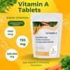 Vitamin A 150mg (1500mcg/325,000 IU/g) Tablets - Carotenoids, Retinol, Essential Vision Support for Eye Health & Immune Function view 3