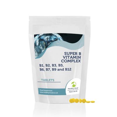 B Vitamins Super B Mulitvitamin Complex Complex 60 Tablets B1 B2 B3 B5 B6 B7 B9 B12
