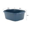 1 x Plastic 12L Litre Navy Rectangular Washing Up Bowl Sink Tidy Organizer 39 CM Multipurpose Basin Mixing Washing Up Bowl Cleaning Tub Ideal for Home Sinks Kitchen Camping Caravans Motorhomes view 2