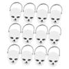Ciieeo 12pcs Halloween Boys and Girls Candy Bucket Skull Head Mini Pail Holder for Trick or Treat Lightweight Portable Party Decor view 1