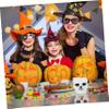 Ciieeo 12pcs Halloween Boys and Girls Candy Bucket Skull Head Mini Pail Holder for Trick or Treat Lightweight Portable Party Decor view 3