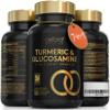 7-in-1 Turmeric and Black Pepper Capsules w/Glucosamine and Chondroitin High Strength | Made in The UK | High Absorption Tumeric Supplement | Glucosamine Sulphate & Turmeric Tablets | 120 Capsules view 1