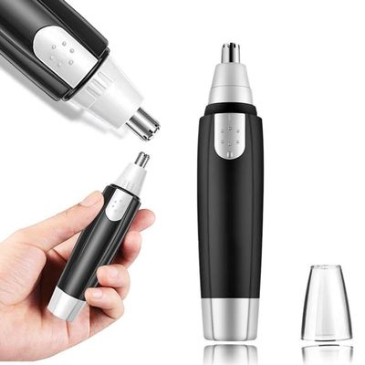 HURRISE Nose Hair Trimmer for Men & Women, Ear and Nose Hair Clipper, Painless Facial Hair Remover with Dual-Edge Blades, Easy to Clean