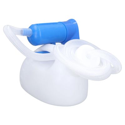 2000ml Large Pee Bottle with Long Hose, Strong Plastic Urinal for Men and Women, Portable, Easy to Clean, Wide Application (White)
