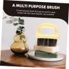 BIUDECO Mens Multi-function Beard Brush and Hair Cleaning Comb 2pcs Set with Boar Bristles Black Beige for Styling, Neck Hair Removal, and Grooming at Home Or Barber Shop view 2