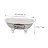 Amosfun Soap Holder Decorative Mini Bathtub Ceramic Soap Dish for Bathroom Sink Countertop with Drainage Tray Small Bath for Home Use view 4