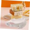 Amosfun Decorative Ceramic Soap Dish Small Soap Holder Drainage for Kitchen Bathroom White view 3