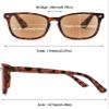 ABETOS Reading Sunglasses Tinted Sun Readers Classic Retro Eyeglasses for Women Men UV400 Protection Outdoor Reading in the Sun 1.0 1.5 2.0 2.5 3.0, Tortoiseshell+3.0 view 2