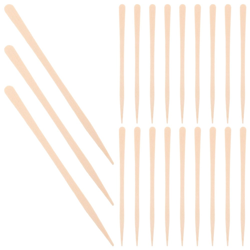 Baluue Professional Nose Hair Waxing Kit 100pcs Wooden Applicator Sticks Hair Removal Wax Sticks for Men