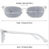 ABETOS Reading Sunglasses Tinted Sun Readers Classic Retro Eyeglasses for Women Men UV400 Protection Outdoor Reading in the Sun 1.0 1.5 2.0 2.5 3.0, Transparent+1.5 view 2