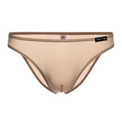 2pcs Men's Briefs Sexy Ice Silk Ultra Thin Open Underpants Shorts Eritok Thong Low Rise Bag String for Men, skin-coloured, L