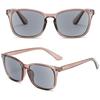 ABETOS Reading Sunglasses Tinted Sun Readers Classic Retro Eyeglasses for Women Men UV400 Protection Outdoor Reading in the Sun 1.0 1.5 2.0 2.5 3.0, Dark Brown+1.5 view 3