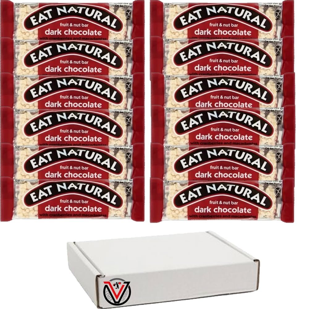 Eat-Natural Protein Packed Crunchy Nut, Fruit & Nut Bar Almond & Apricot, Fruit & Nut Bar Dark Chocolate Bar 50g (12 Bars(Full Box), Fruit & Nut Bar Dark Chocolate Bar 50g)