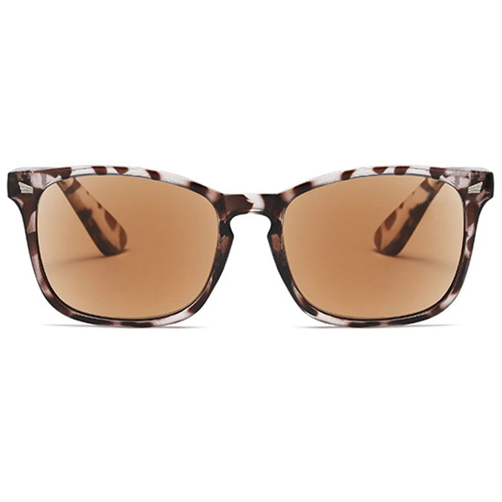 ABETOS Reading Sunglasses Tinted Sun Readers Classic Retro Eyeglasses for Women Men UV400 Protection Outdoor Reading in the Sun 1.0 1.5 2.0 2.5 3.0, Leopard+1.0