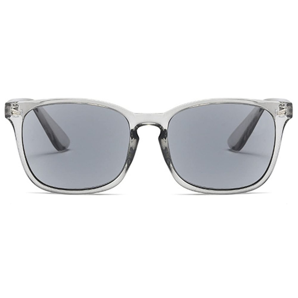ABETOS Reading Sunglasses Tinted Sun Readers Classic Retro Eyeglasses for Women Men UV400 Protection Outdoor Reading in the Sun 1.0 1.5 2.0 2.5 3.0, Transparent Grey+3.0