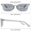 ABETOS Reading Sunglasses Tinted Sun Readers Classic Retro Eyeglasses for Women Men UV400 Protection Outdoor Reading in the Sun 1.0 1.5 2.0 2.5 3.0, Transparent Grey+3.0 view 2