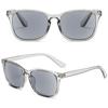 ABETOS Reading Sunglasses Tinted Sun Readers Classic Retro Eyeglasses for Women Men UV400 Protection Outdoor Reading in the Sun 1.0 1.5 2.0 2.5 3.0, Transparent Grey+3.0 view 3