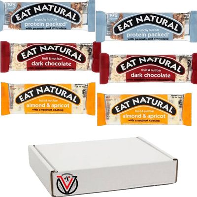 FreshCart Basics Eat-Natural Protein Packed Crunchy Nut, Fruit & Nut Bar Almond & Apricot, Fruit & Nut Bar Dark Chocolate Bar 50g (06 Bars, Mixed)