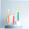 SEWOART 3pcs Boy Girl's Toothbrush Rotatable Supple Brush for Boy Girl Teeth Cleaning at Home Travel Random Color view 4