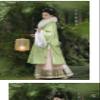 Ma Mian Skirt Imitation Makeup Flowers Hem Skirt and Pairs of Pleated Perforated Horse Face Skirt view 2
