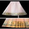 Ma Mian Skirt Imitation Makeup Flowers Hem Skirt and Pairs of Pleated Perforated Horse Face Skirt view 3
