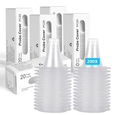 ACWOO 200 Counts Ear Thermometer Probe Covers, Refill Caps Replacement, Lens Filter Protector for Braun Thermometer Models and Other Types of Digital Thermometers Disposable Covers (200 Counts)