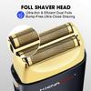 HIENA PRO Foil Shaver for Men Barber, Double Electric Foil Trimmer, Professional Electric Razor, Close Shaver, Cordless Rechargeable with USB, Detachable Design, LED Display, Black Gold view 2