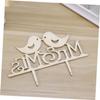 DOITOOL Wooden Wedding Cake Toppers Diy Cupcake Picks for Romantic Wedding Decor view 2
