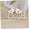 DOITOOL Wooden Wedding Cake Toppers Diy Cupcake Picks for Romantic Wedding Decor view 4