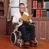 BKEKM Wheelchairs Ultra Light Portable Wheelchair with Flip Back Detachable Full Arms and Swing Away Foot Rest Folding Wheelchair for Aldults Lightweight view 2