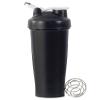 YIKANGHENG 20 OZ Mixed Bottles, 600ML Black 8.5 Inch Thick Plastic Shaker Sports Bottle for Outdoor and Bar (Black) view 1