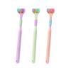3 Sided Autisms Toothbrush, Compact Junior Toothbrush, Three Sided Autisms Sensory Toothbrush, Three Bristle Travel Toothbrush, for Adult Kid Teeth Care and Gum Care, Cleaning Each Tooth