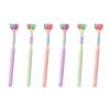 3 Sided Autisms Toothbrush, Compact Junior Toothbrush, Three Sided Autisms Sensory Toothbrush, Three Bristle Travel Toothbrush, for Adult Kid Teeth Care and Gum Care, Cleaning Each Tooth view 1