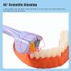3 Sided Autisms Toothbrush, Compact Junior Toothbrush, Three Sided Autisms Sensory Toothbrush, Three Bristle Travel Toothbrush, for Adult Kid Teeth Care and Gum Care, Cleaning Each Tooth view 2