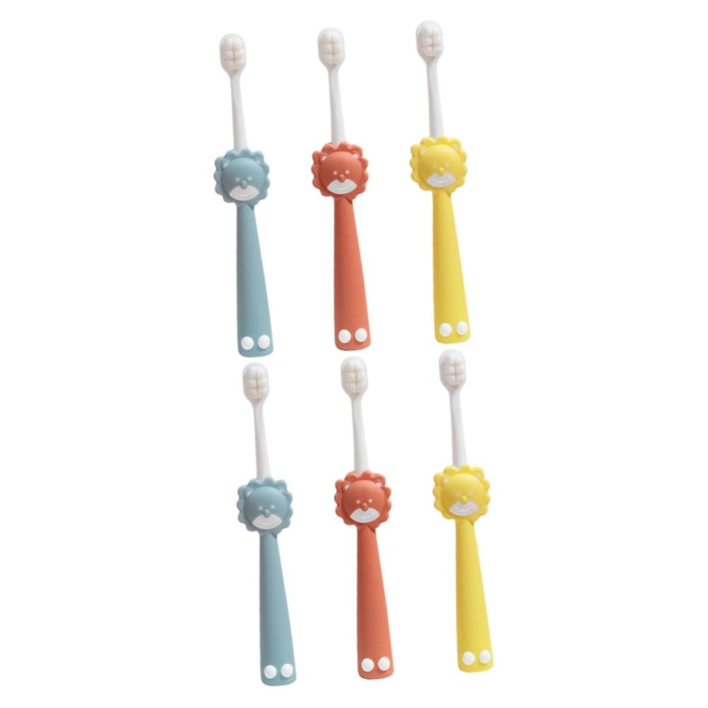 MAGICLULU 6pcs Portable Manual Boys and Girls Toothbrush for Boy Girl Soft Bristle Household Travel Use Safe Teeth Brush for Years