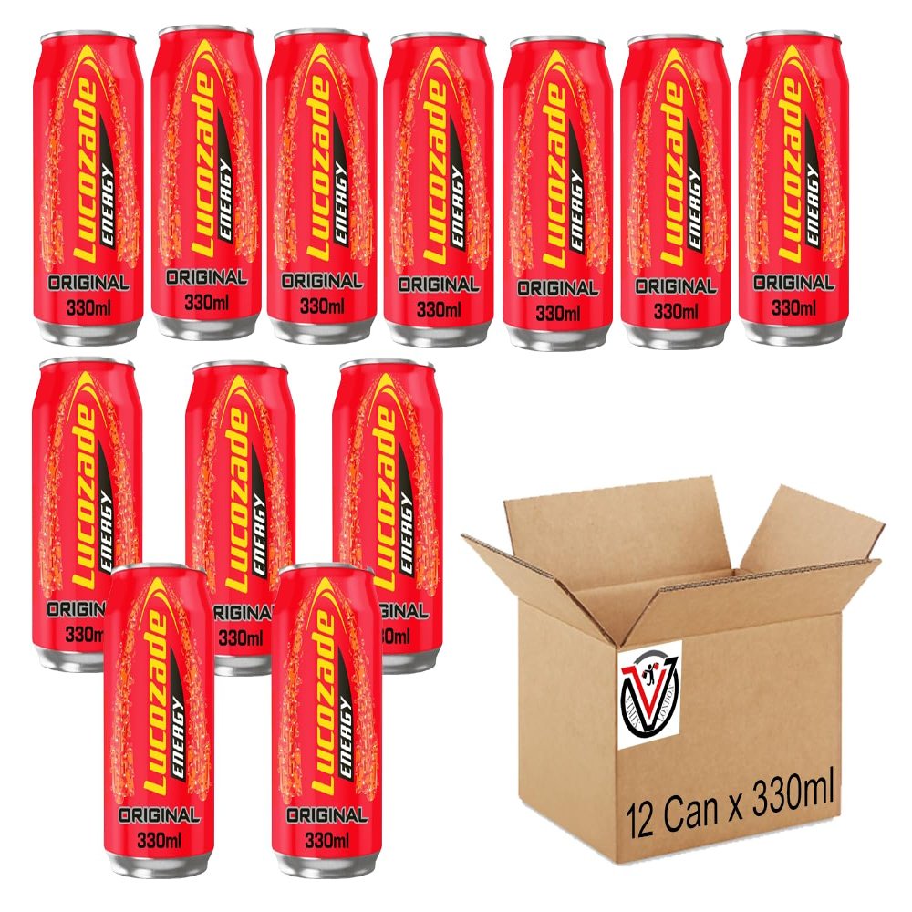 Lucozadee Energy Drink Original Can 12 x 330ml | VIMIX